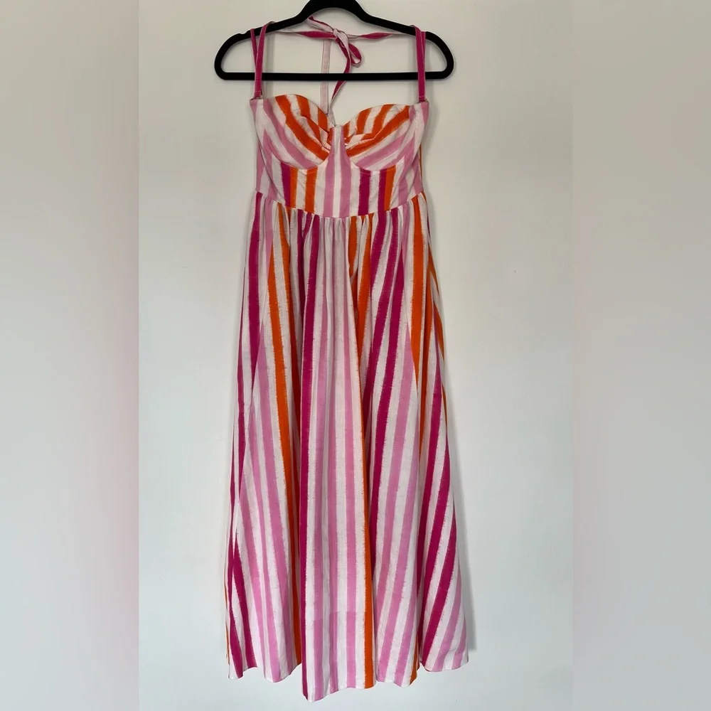 Emporio Sirenuse
Ikat stripes Johanna strapless lace-up midi dress - Picture 3 of 7